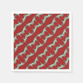 Serviette En Papier Chevaux de Noël (Devant)