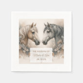 Serviette En Papier Chevaux mariages élégants (Devant)