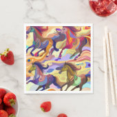 Serviette En Papier Chevaux sauvages (En situation)