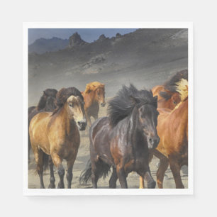 Serviette En Papier Chevaux sauvages