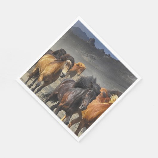 Serviette En Papier Chevaux sauvages (Coin)