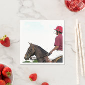 SERVIETTE EN PAPIER CHEVAUX SPORTIFS (En situation)