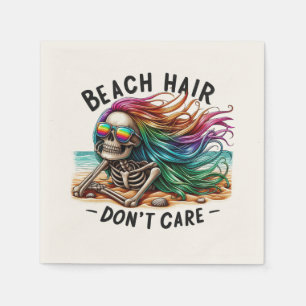 Serviette En Papier Cheveux de plage - Squelette (2)