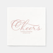 Serviette En Papier Cheveux - Elégant Rose Gold Foil Mariage de scrip (Devant)
