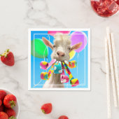 Serviette En Papier Chèvre avec pétards (En situation)