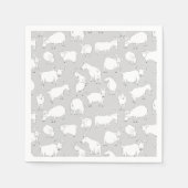 Serviette En Papier Chèvres gris jouant (Devant)