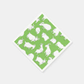 Serviette En Papier Chèvres jouant - vert (Coin)