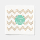 Serviette En Papier Chevron 30e Anniversaire P Napkin Choisissez la co (Devant)
