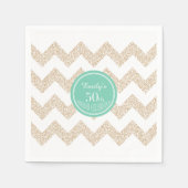 Serviette En Papier Chevron 50e Anniversaire P Napkin Choisissez la co (Devant)