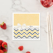 Serviette En Papier Chevron et Pois (En situation)
