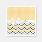 Serviette En Papier Chevron et Pois (Devant)