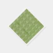 Serviette En Papier Chevron Herringbone Motif Forest Green (Coin)