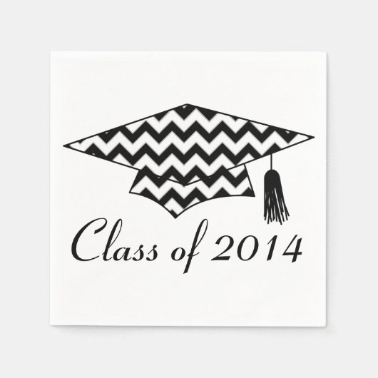 Serviette En Papier Chevron Imprimez des serviettes sur mesure (Devant)