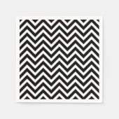 Serviette En Papier Chevron noir et blanc (Devant)