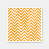 Serviette En Papier Chevron orange et blanc (Devant)