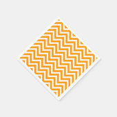 Serviette En Papier Chevron orange et blanc (Coin)