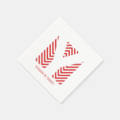 Serviette En Papier Chevron Print Upsherin Party Napkin (Coin)