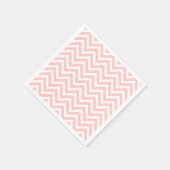 Serviette En Papier Chevron rose clair et blanc (Coin)