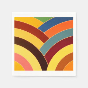 Serviette En Papier chevrons modernes chics et sophistiqués