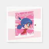 Serviette En Papier Chibi Ladybug à Paris (Devant)