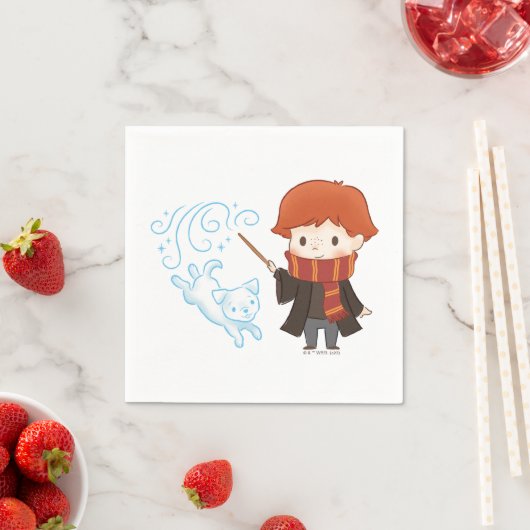 Serviette En Papier Chibi Ron Weasley Patronus (En situation)