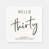 Serviette En Papier Chic 30e fête d'anniversaire (Devant)