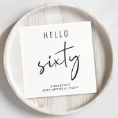 Serviette En Papier Chic 60e fête d'anniversaire