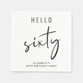 Serviette En Papier Chic 60e fête d'anniversaire (Devant)