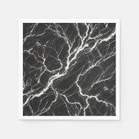Chic aspect marbre noir et blanc Glamour