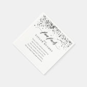 Serviette En Papier Chic Black Confetti Graduation Party Fun Faits (Coin)