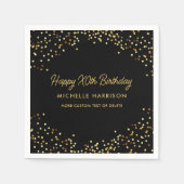 Serviette En Papier Chic Black Gold Parties scintillant N'importe quel (Devant)