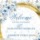 Serviette En Papier Chic Bohemian Pastel Blue Gold Sparkle Mariage Nap