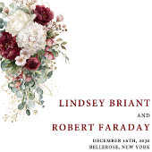 Serviette En Papier Chic Boho Burgundy Gold Rose Wedding Paper Napkins