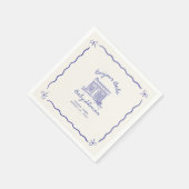 Serviette En Papier Chic Bonjour bébé shower de bébé (Coin)
