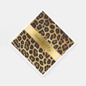Serviette En Papier Chic Brown Leopard Mariage (Coin)