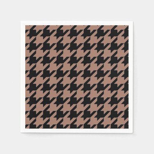 Serviette En Papier Chic brun noir motif (Devant)