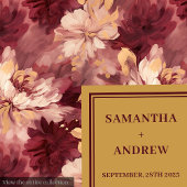 Serviette En Papier Chic Burgundy Gold Blush Papier Mariage