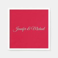 Chic Calligraphie Élégant Cerisier Rouge Personnal