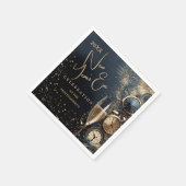 Serviette En Papier Chic Champagne Time New Year's Eve (Coin)