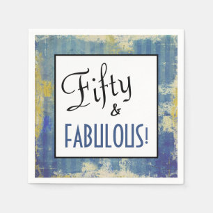 Serviette En Papier Chic Cinquante & FABULE ! 50e anniversaire de la f