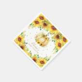 Serviette En Papier Chic Citrouille Sunflower fête d'anniversaire Baby (Coin)