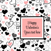 Serviette En Papier Chic Custom Valentine’s Day Heart Sketch Tableware
