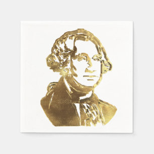 Serviette En Papier Chic d'or américain du Président George Washington