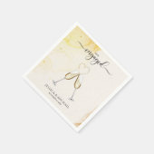 Serviette En Papier Chic Elegant Champagne Gold Heart Party (Coin)