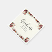 Serviette En Papier Chic Elegant Floral Graduate Party Graduate (Coin)