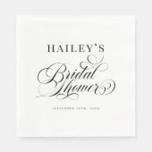 Serviette En Papier Chic Elegant Personalized Bridal Shower (Devant)