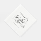 Serviette En Papier Chic Elegant Personalized Bridal Shower (Coin)