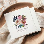 Serviette En Papier Chic Elegant Romantic Dark Rose Mariage