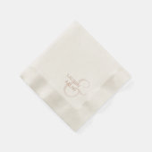 Serviette En Papier Chic et élégant Mariage de script ocre beige (Coin)
