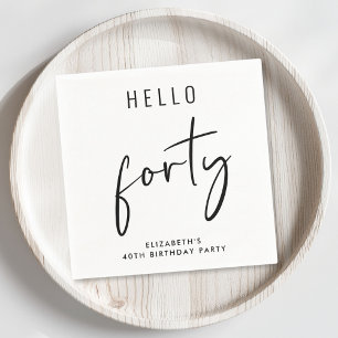 Serviette En Papier Chic fête du 40e anniversaire